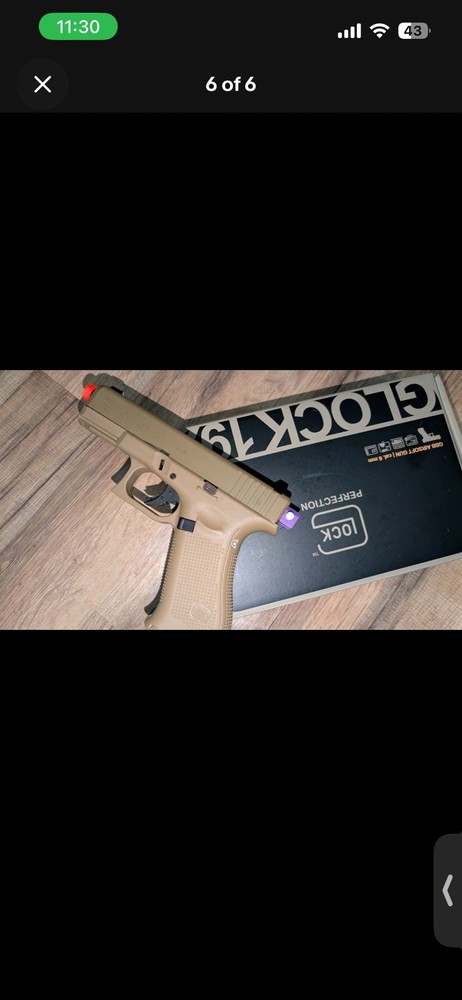 Purple Button Back Plate For Airsoft Glocks