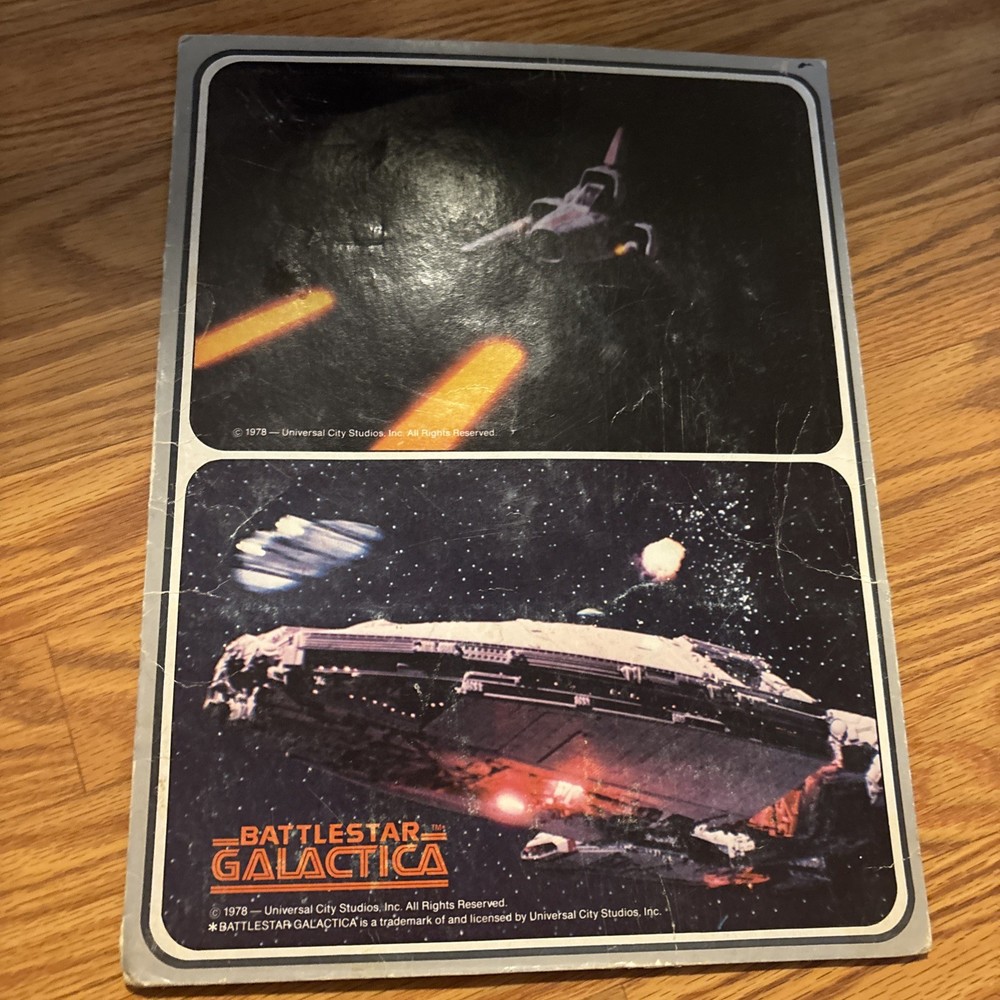 Vintage 1978 Universal City Studios Battlestar Galactica School Folder 1970's