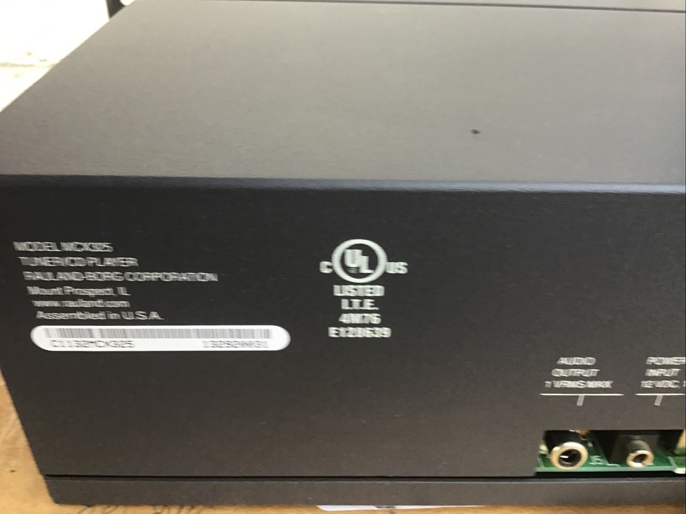 Rauland MCX325 Tuner/CD Player