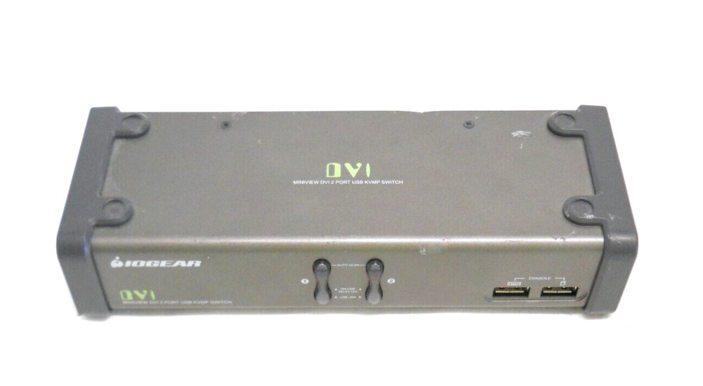 IOGEAR GCS1102 2-PORT DVI KVM & PERIPHERAL SHARING SWITCH W/ AUDIO, NO CABLES