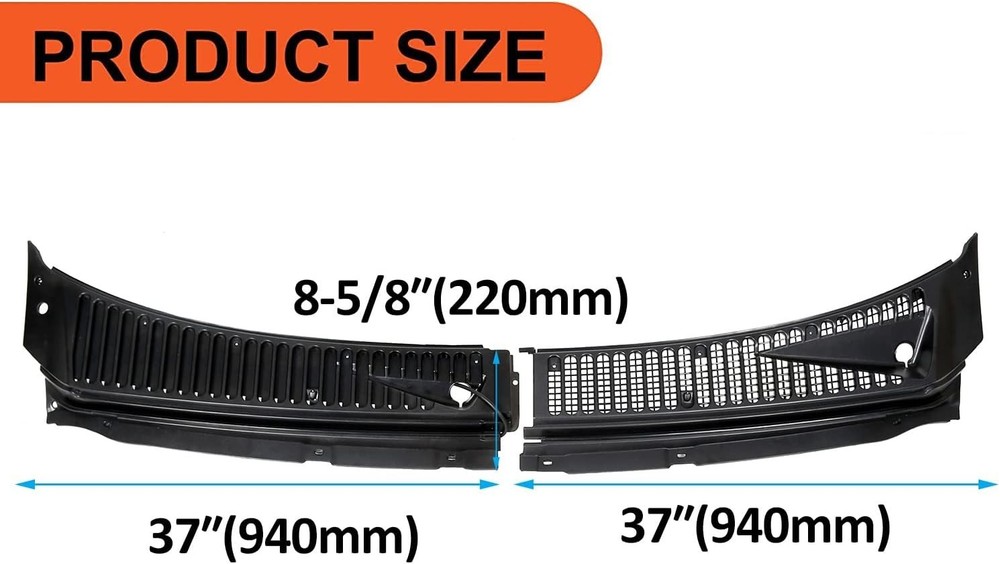 Windshield Wiper Cowl Cover Panel Replacement for Ford Super Duty & Excursion