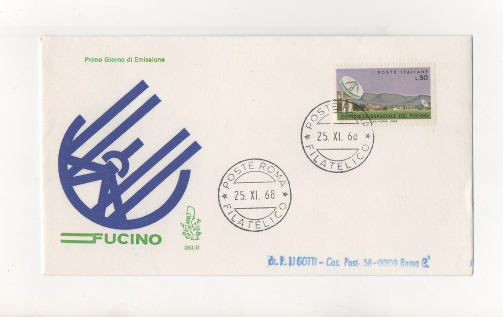 REPUBLIC - FDC - 1968 - CENTER - SPACE - FORGE - VENETIA