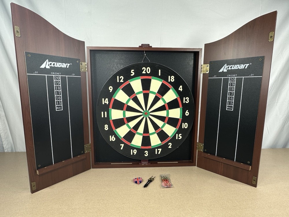 Accudart Solid Wood Classic Dartboard Cabinet Set