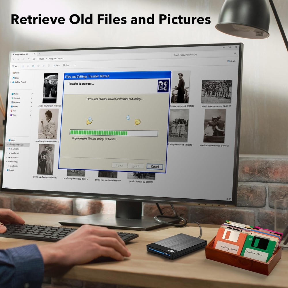 3.5 Inch USB Floppy Disk Reader for PC, Laptop & Notebook External Drive