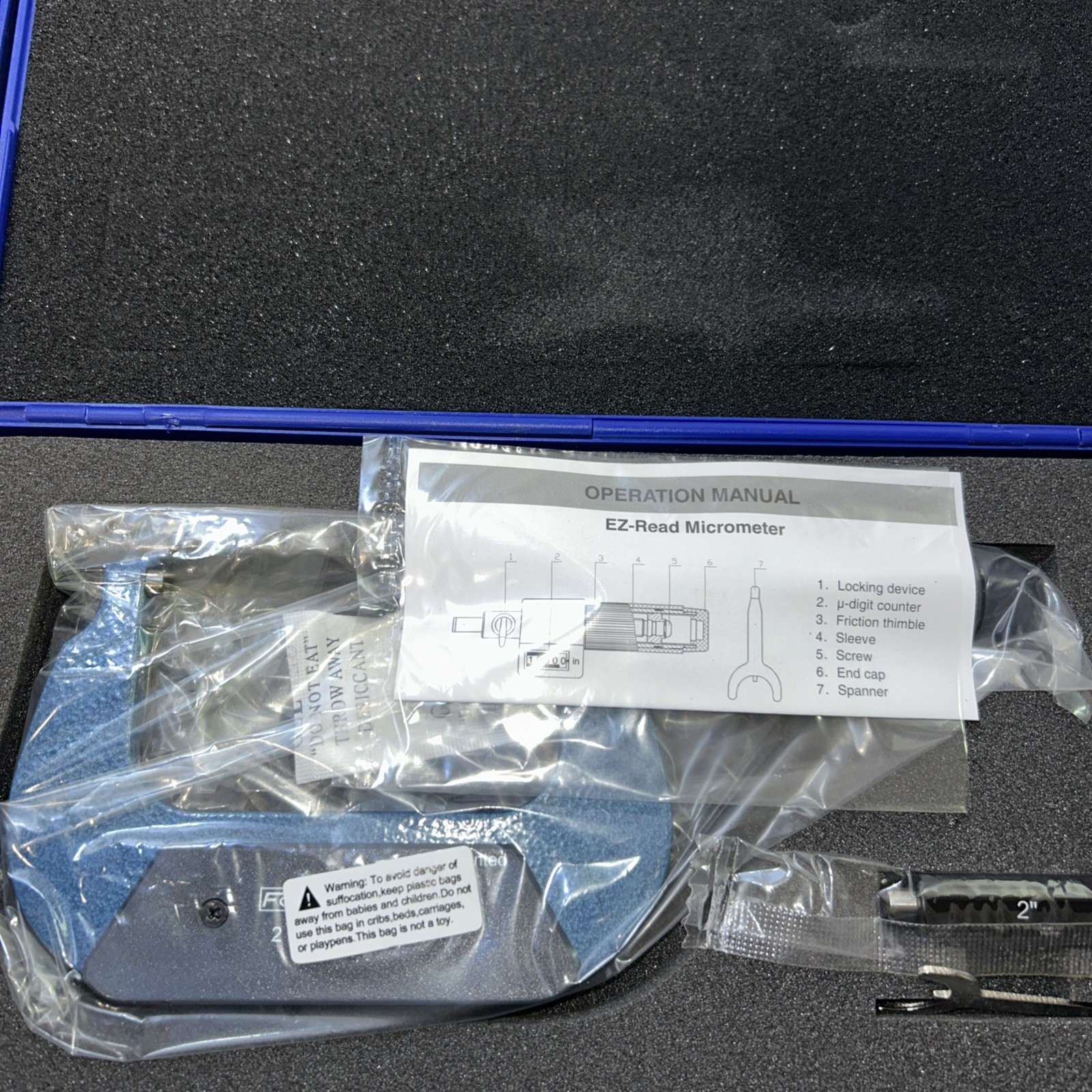 Fowler 52-222-203-0 2 - 3" EZ-Read Digit Outside Micrometer NEW