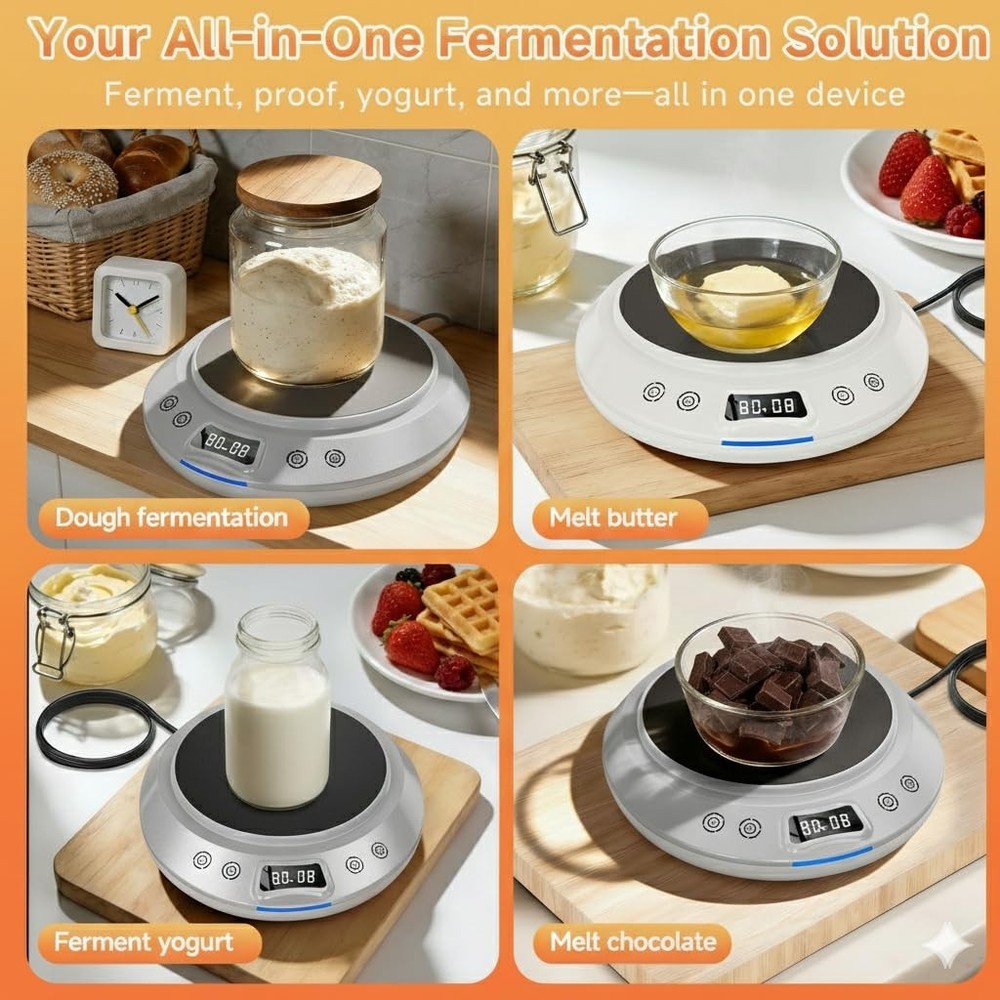 Sourdough Starter Warmer，2026 Upgrade Heating Plate, Bread Maker Machine Help...