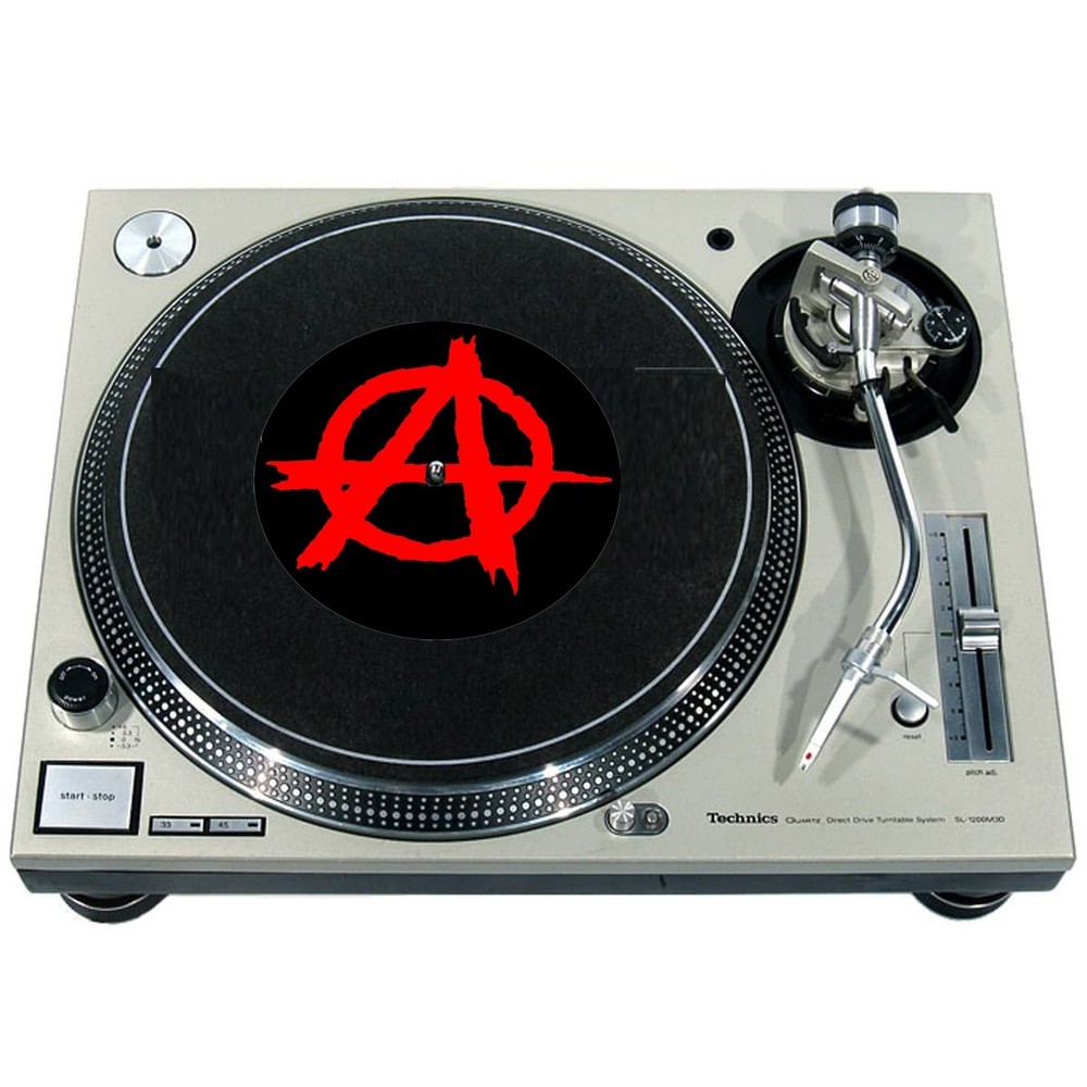 Slipmat Slip Mat for Technics or Single 7" 45 Turntable Record Player ANARCHY