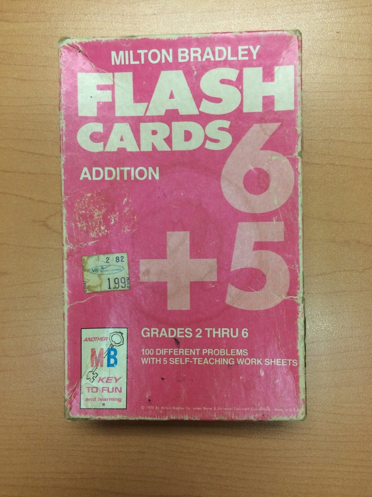 Vintage Addition Flash Cards