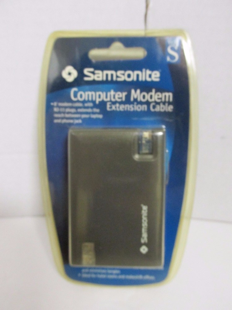 Samsonite Computer Modem Extension Cable 8' RJ-11 Plugs