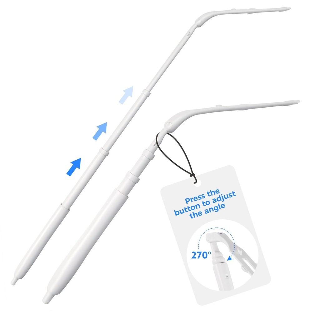 2 Replacement Handles Compatible with Swiffer Duster Refill, Long Extended Ha...