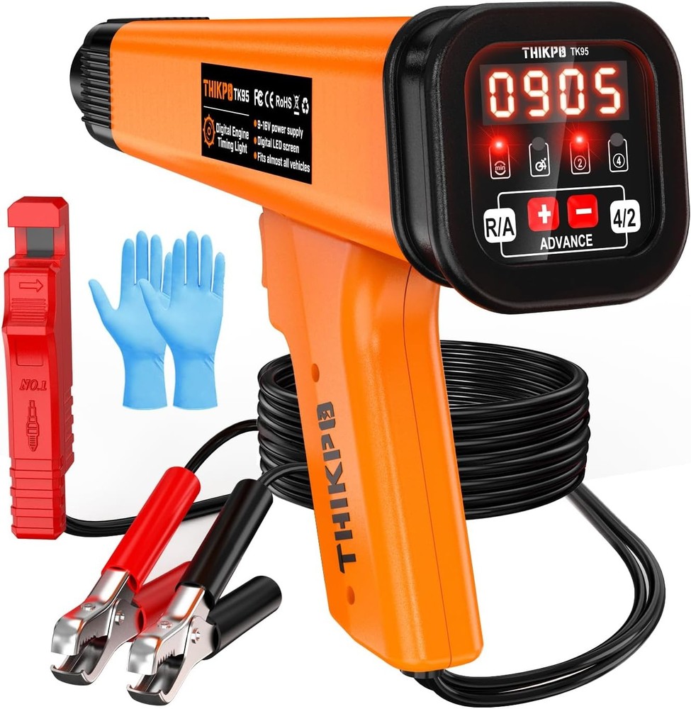 Digital Automotive Timing Light 12V, Inductive Ignition Orange