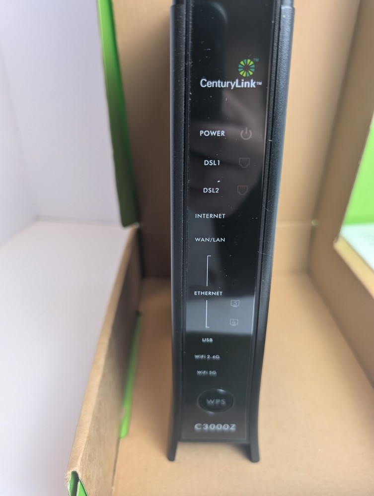 CenturyLink C3000Z Modem | Boxed | Ethernet + Power Adapter | Tested
