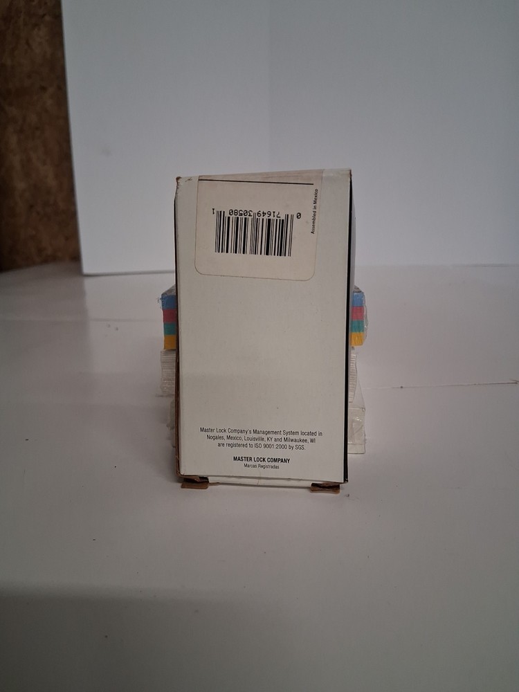 Master Lock 1Lf Padlock, Keyed Different, Long Shackle, Rectangular Steel Body,