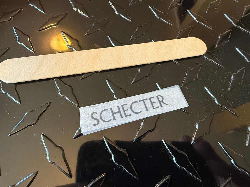 Schecter Black Dry Rub Decal