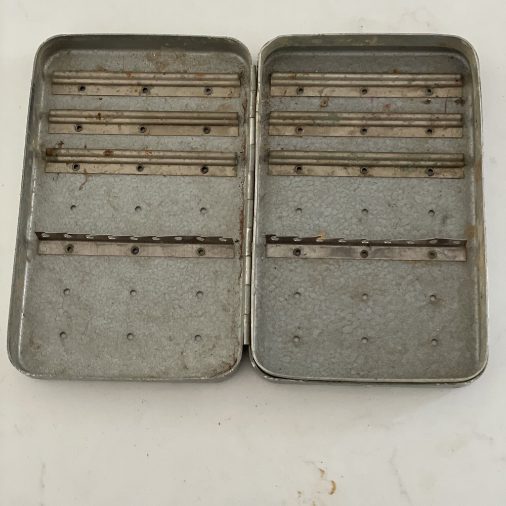 Vintage Perrine Aluminum Fly Box Empty