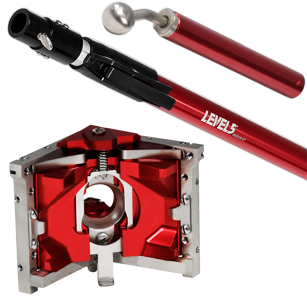 LEVEL5 Drywall Tools - 3" Corner Finisher + Extendable Handle | 4-537