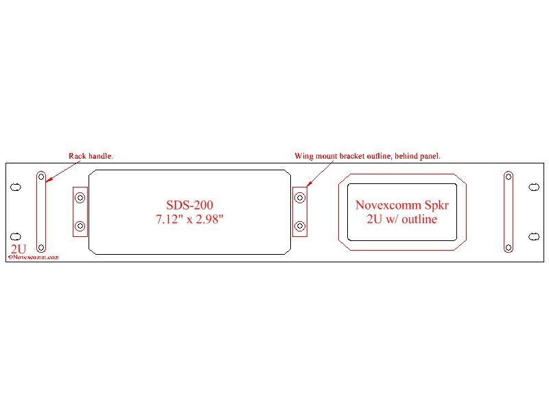 2U Shelfless RACK PANEL for UNIDEN SDS-200 with Speaker
