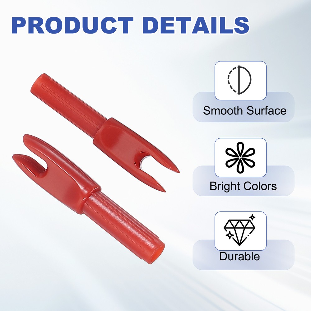 12 Pack Archery Arrows Nocks 4.2mm Plastic Insert Arrow Nock Red