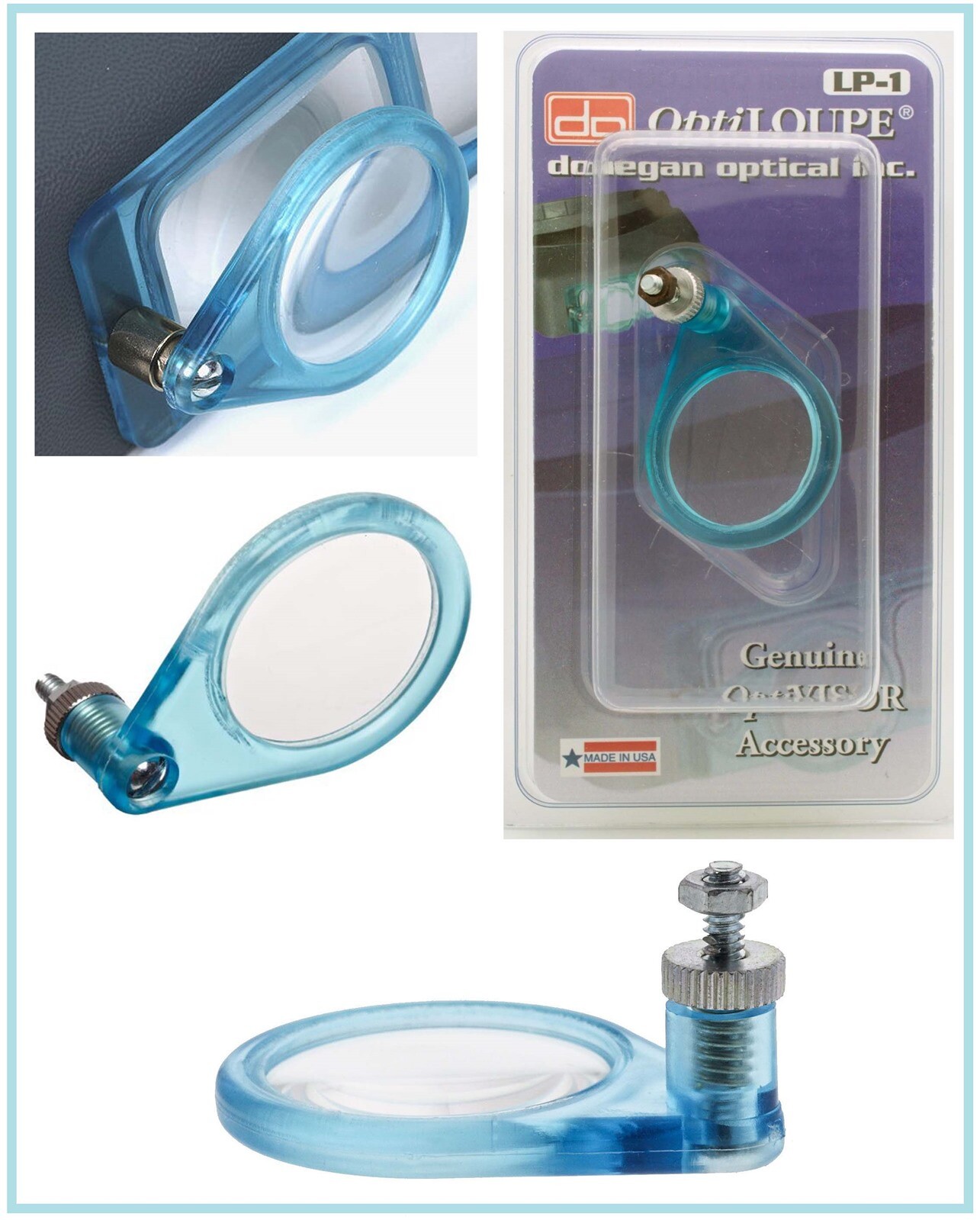 Donegan 2.5x Magnifier OptiLoupe Attachable Monocular Glass Lens for OptiVisor