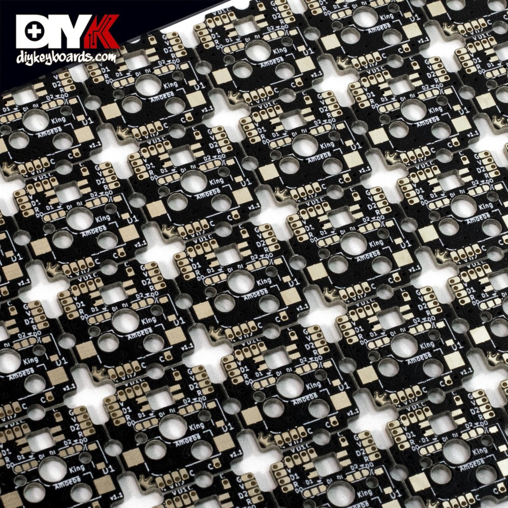 Amoeba King Single-Switch PCB — Single Key PCB, Handwired, Mechanical Keyboard