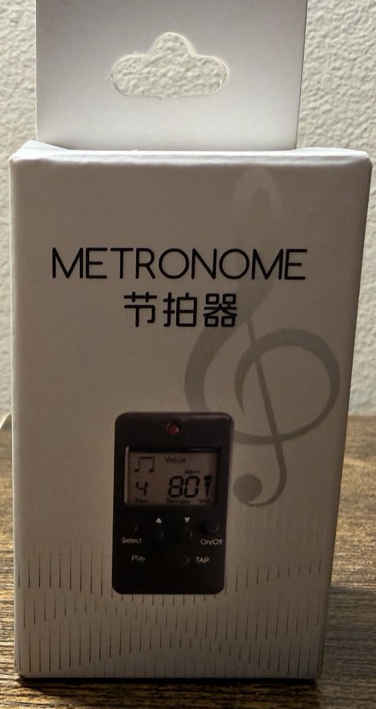 Digital Metronome Clip On LCD Tempo Trainer w Tap Function Orange