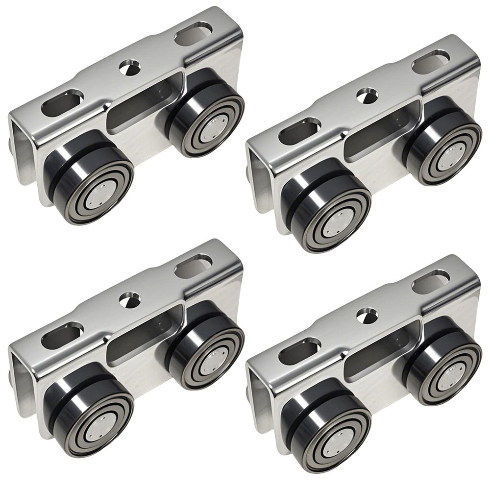 4 Wheel Trolley Assembly Rollers, Upgraded Load & Stable Silent Roller Trolle...