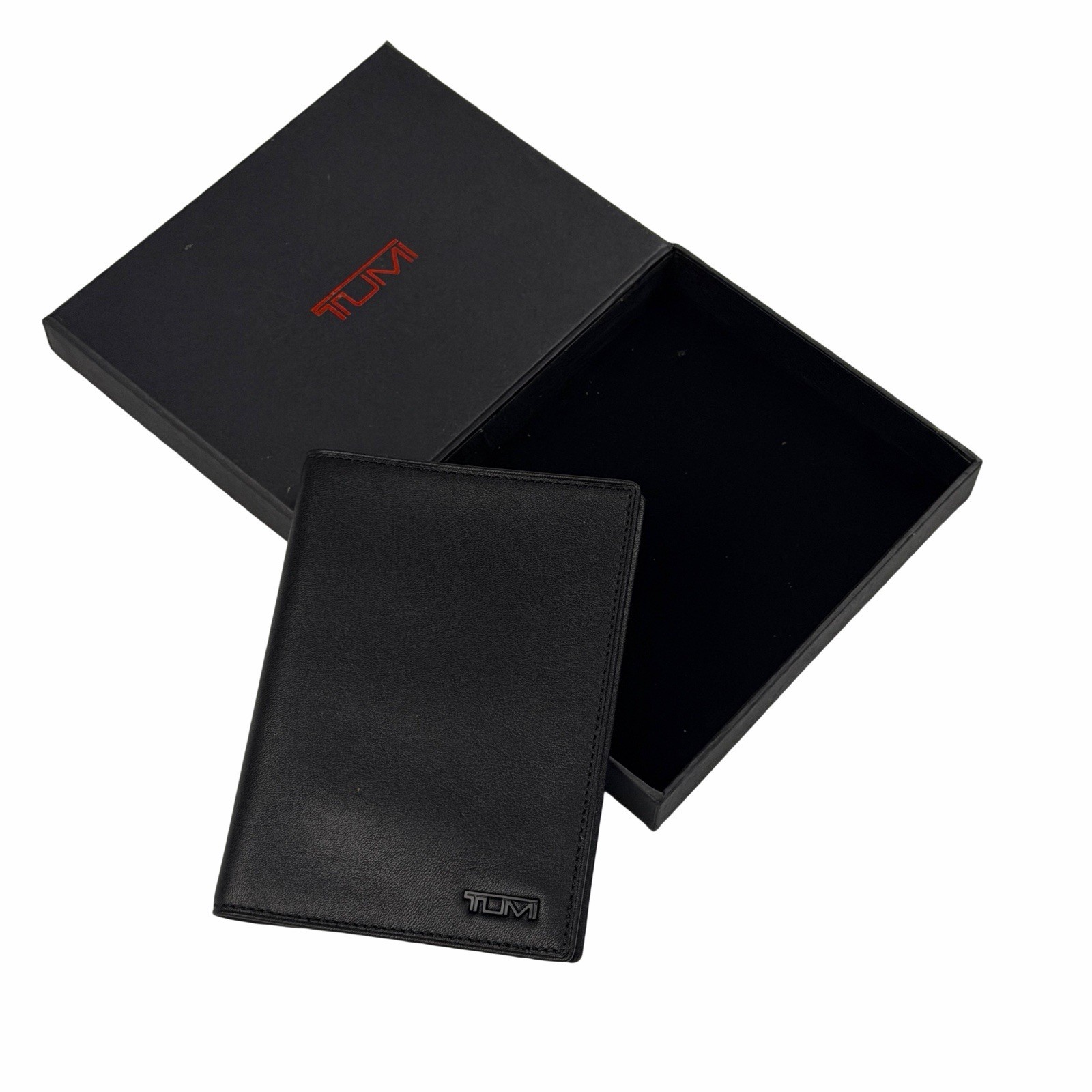 NEW - Tumi Passport Holder Organizer Black Leather - Avis chairman’s Club