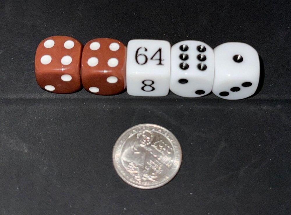 Backgammon Doubling Cube and Dice Set