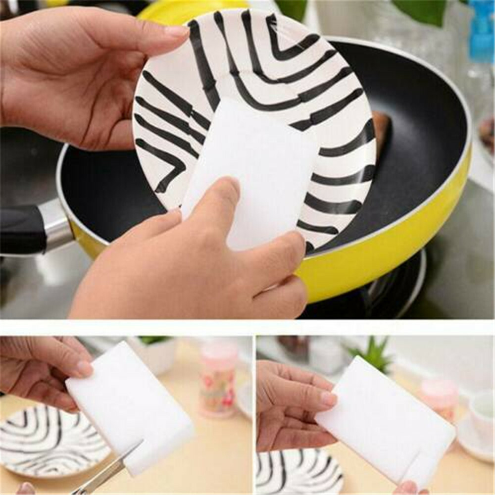 10-100Pcs Magic Sponge Eraser Cleaning Multi-function Foam Melamine Cleaner US