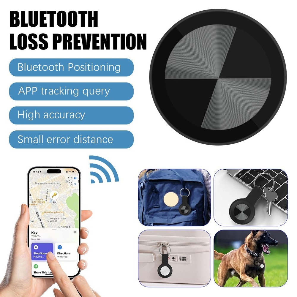 New Smart Circular Bluetooth Tracker Ideal For iOS Android Seniors Children Pets
