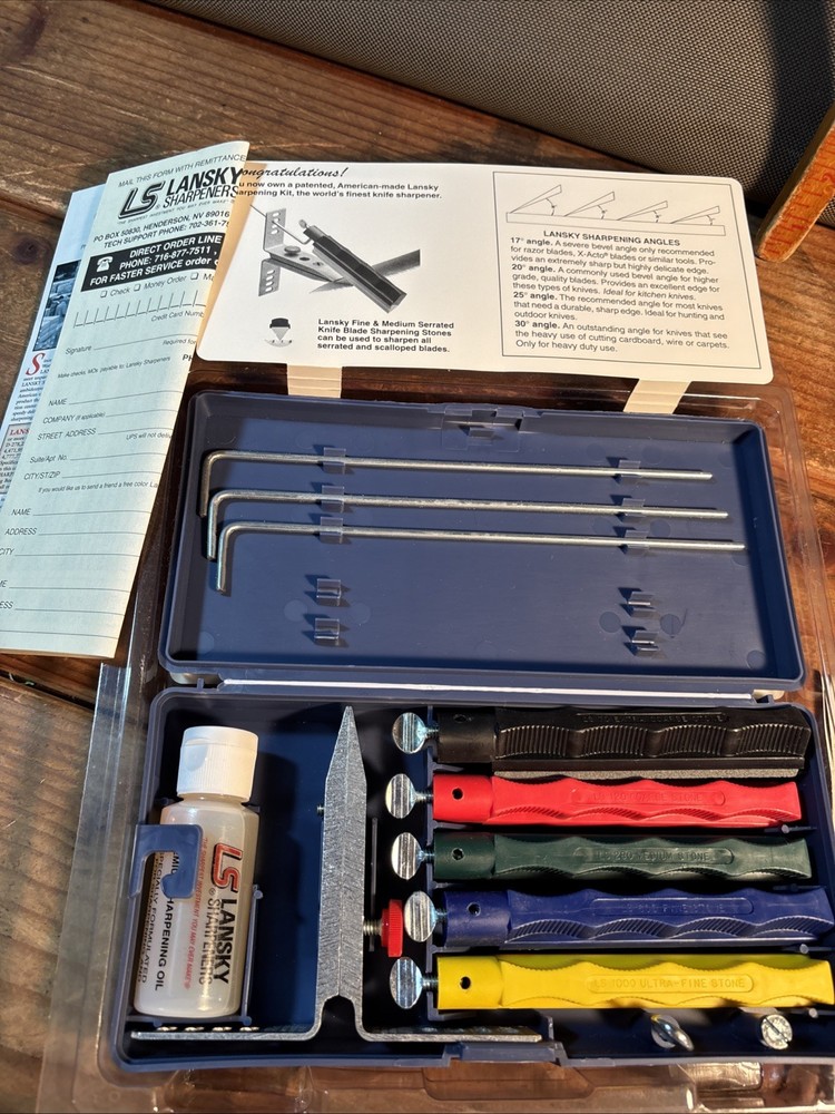 Lansky Professional Sharpening System Kit, + Clamp, + Diamond stone!