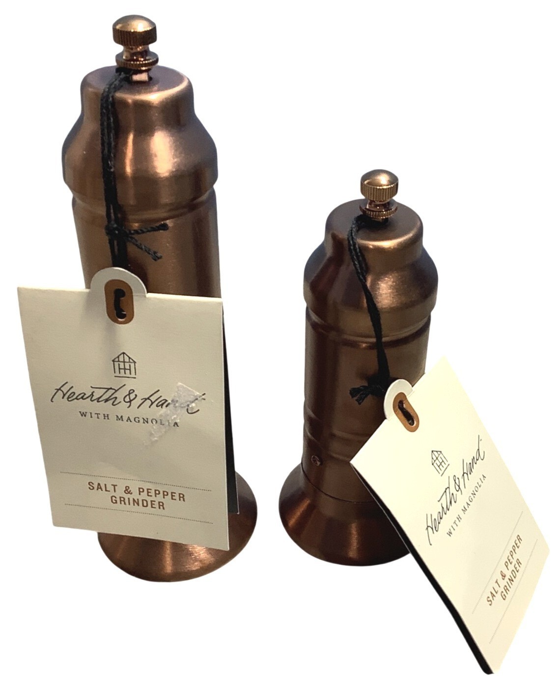 Set of Hearth & Hand Magnolia Copper Finish Salt & Pepper Grinder