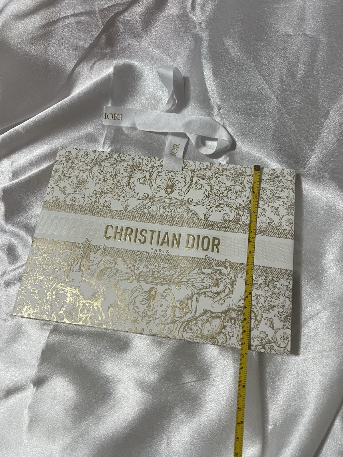 Dior Gift Bag Textured Paper Holiday Limited Edition L 9.5 x H 7 x D 3.5"
