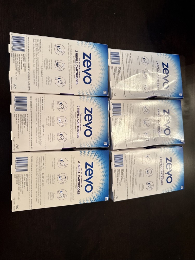 6 Boxes: ZEVO Flying Insect trap (2 Refill Cartridges)
