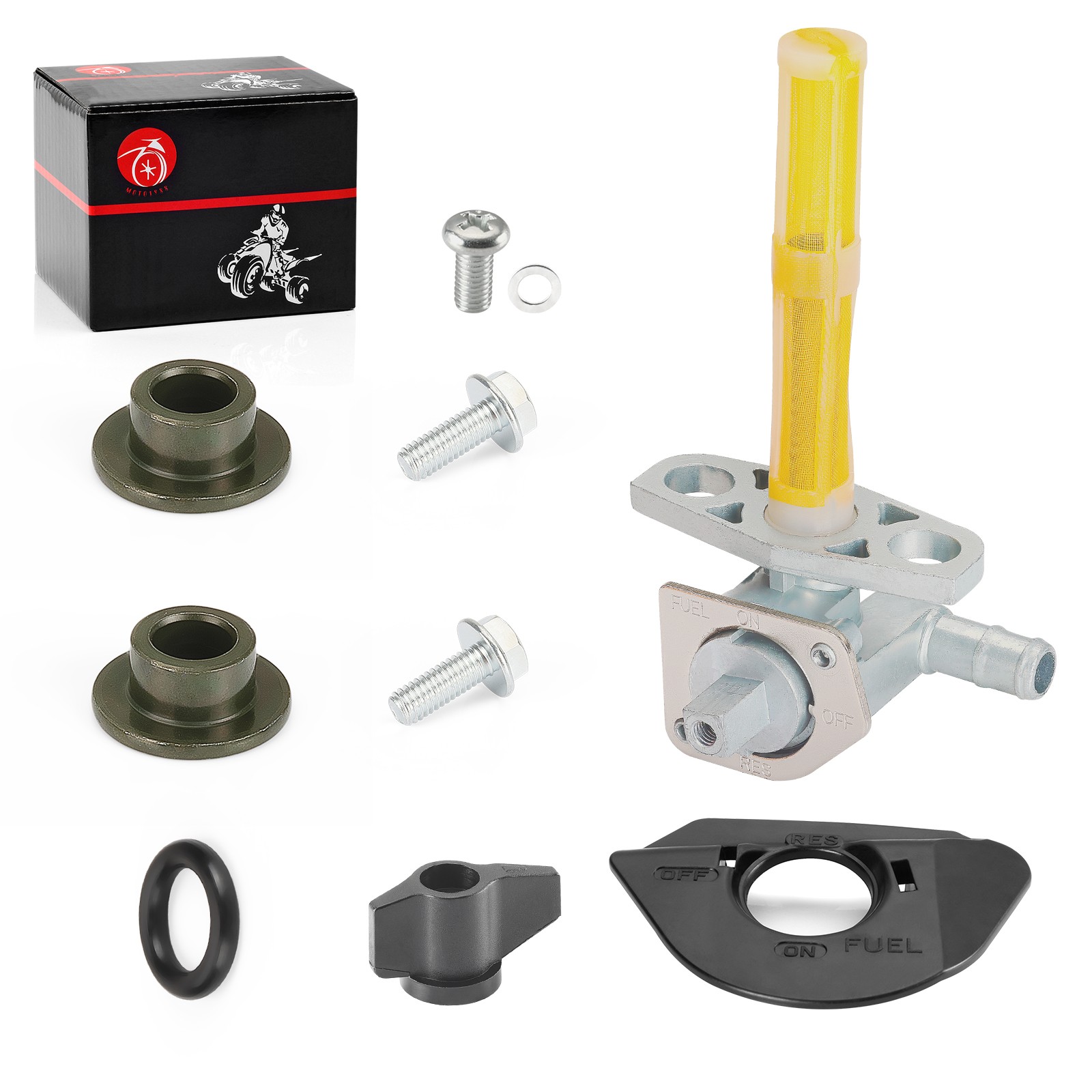 2004-2006 2007 For Honda TRX 450 R ER Petcock Fuel Gas Valve w/ Fuel Mark Plate