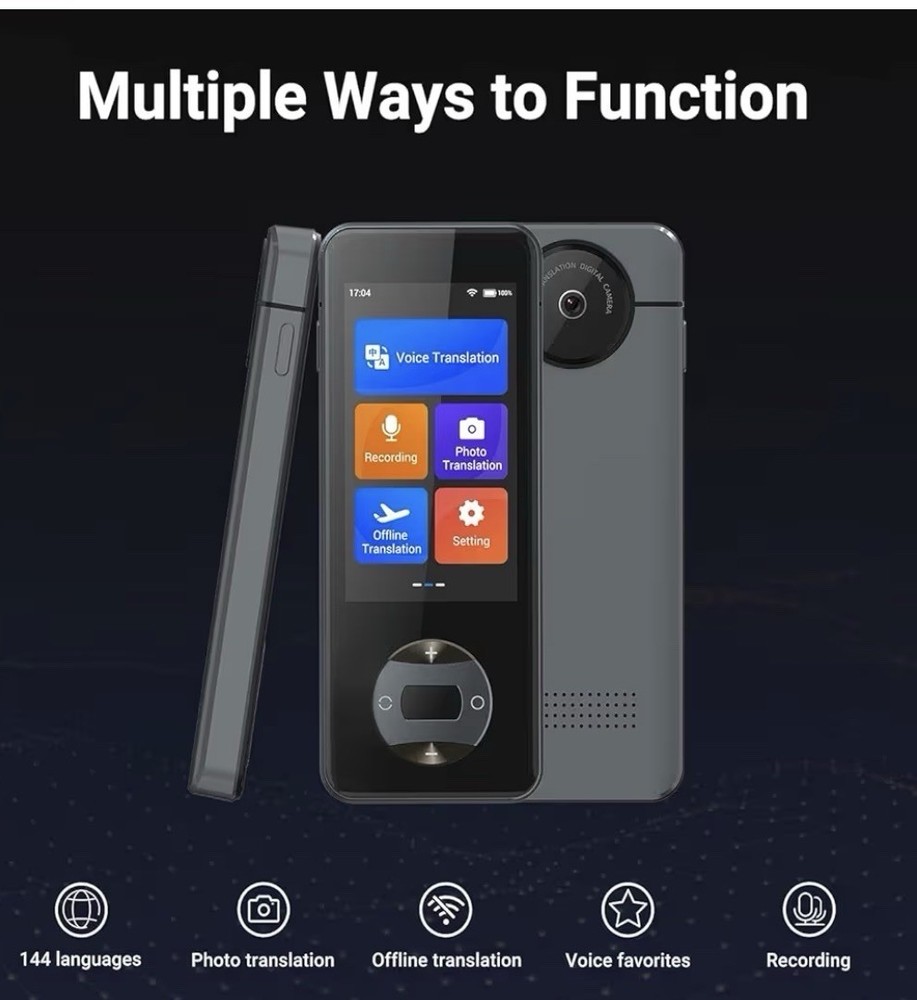Language Translator Device, AI Translator Device W10 No WiFi Needed, Two Way ...