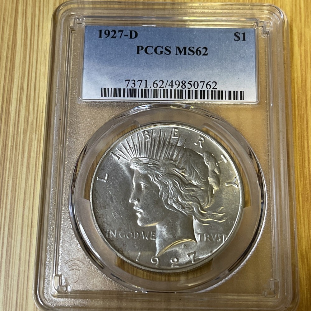 1927-D Peace Silver Dollar PCGS MS62