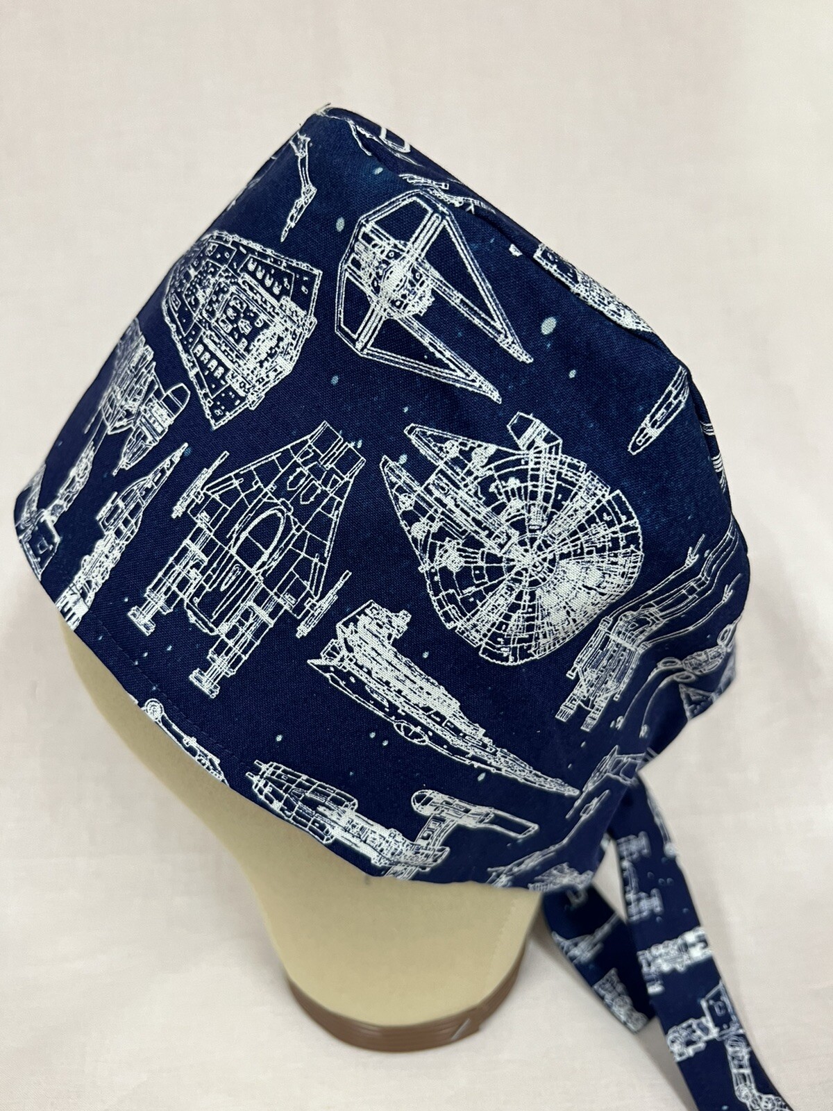 Men/Women Surgical Scrub Cap Lined STAR WARS Galaxy Blue Cool Cap