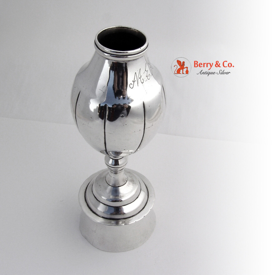 Mate Cup Spanish Colonial Silver Capstan Base Fluted Body 1750