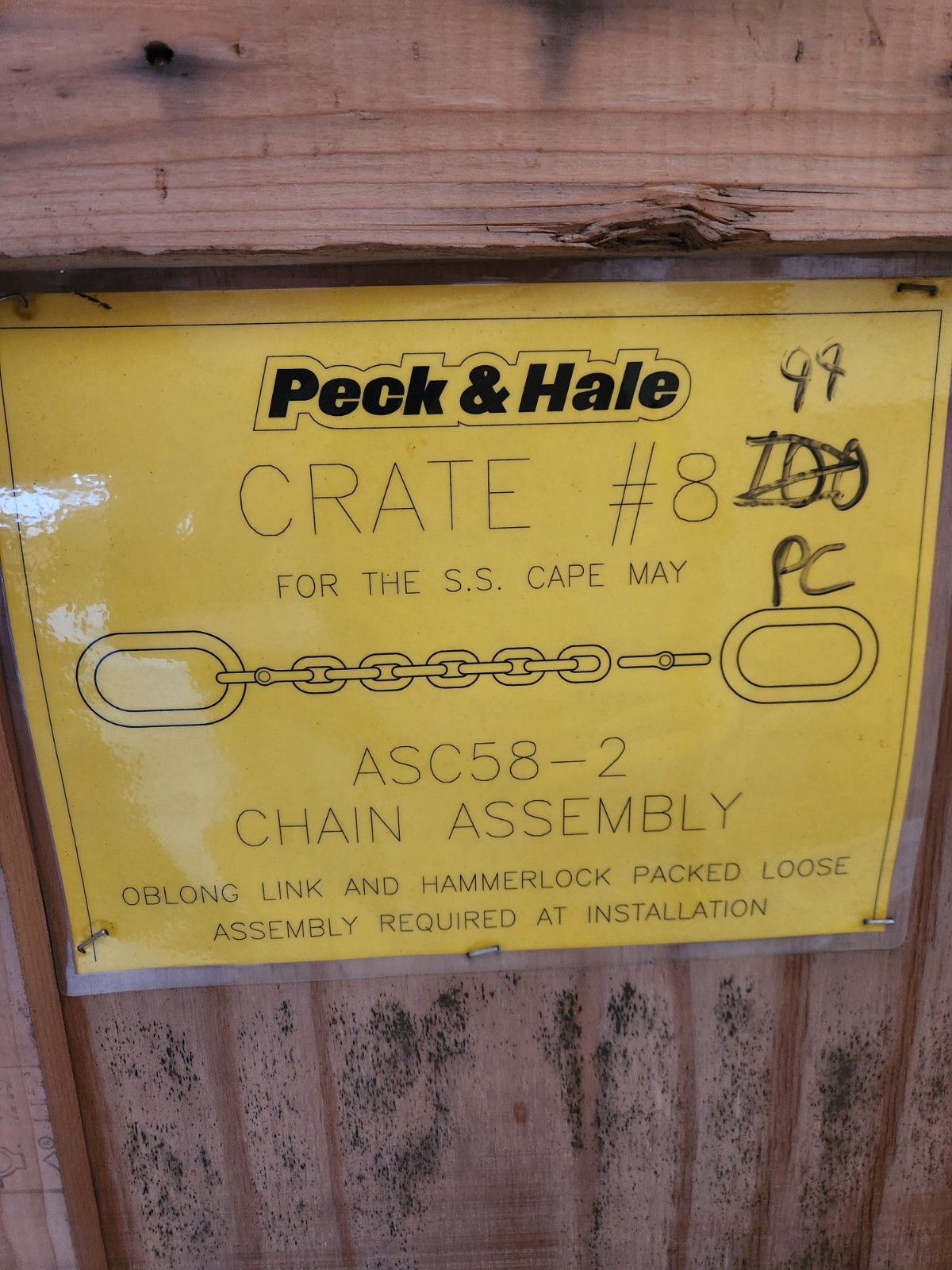 1/2" Single Leg Crosby Chain Sling Grade 100 ASC58-2