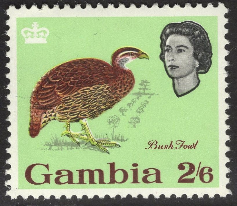 GAMBIA SG202 1963 2/6 BIRDS MNH