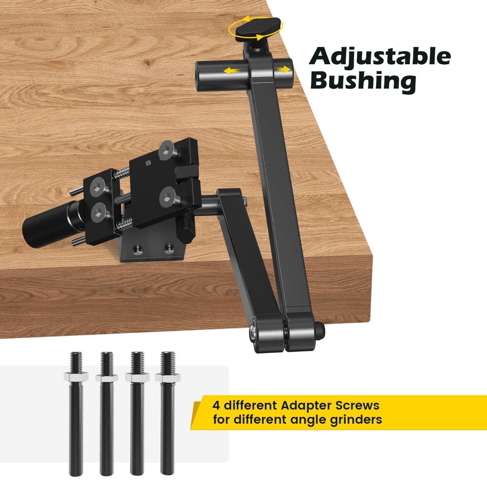 Lawn Mower Blade Sharpener 15°-45° Adjustable Frame-Suit for Right & Left Blades