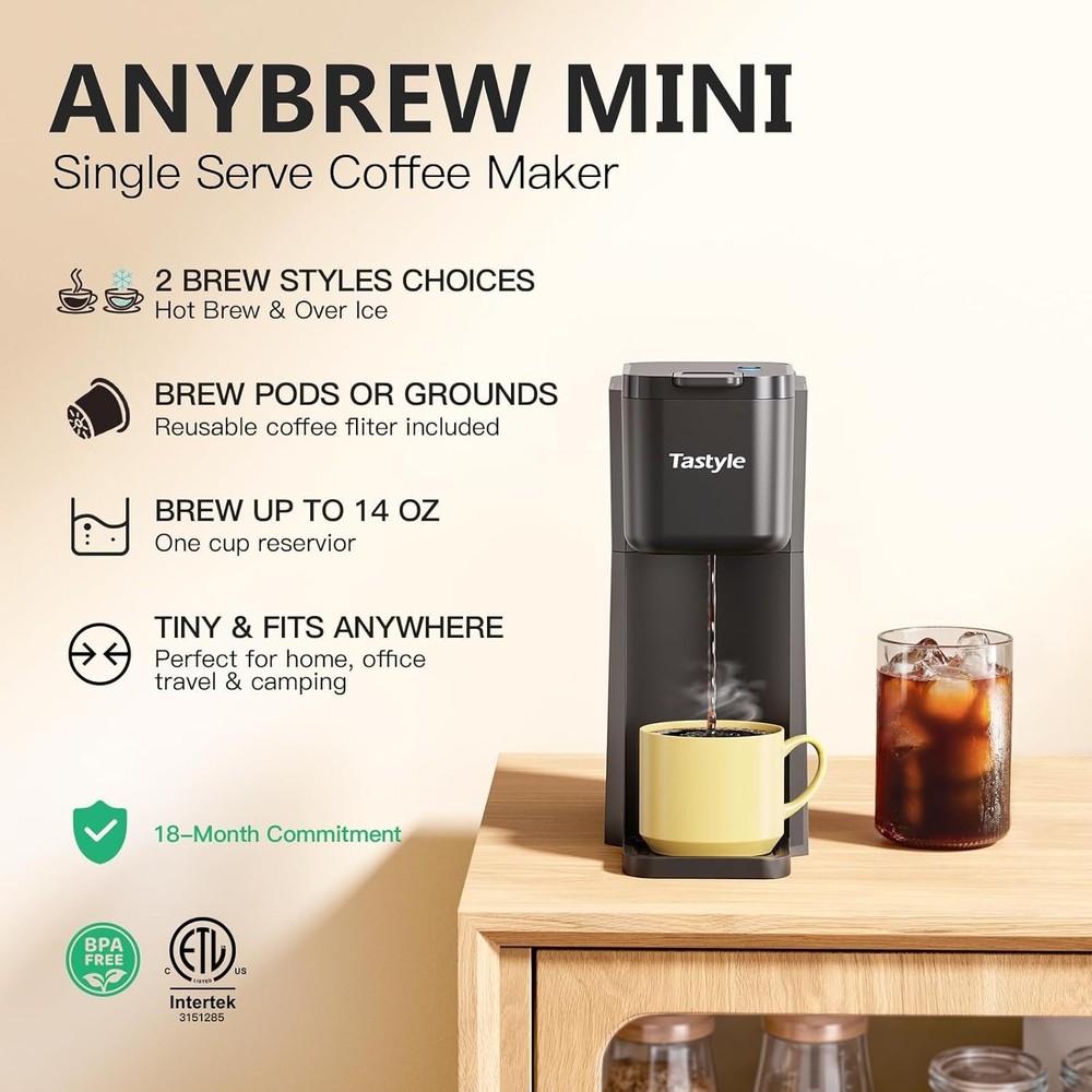 Tastyle K310IC Single Serve Iced & Hot Coffee Maker Machine