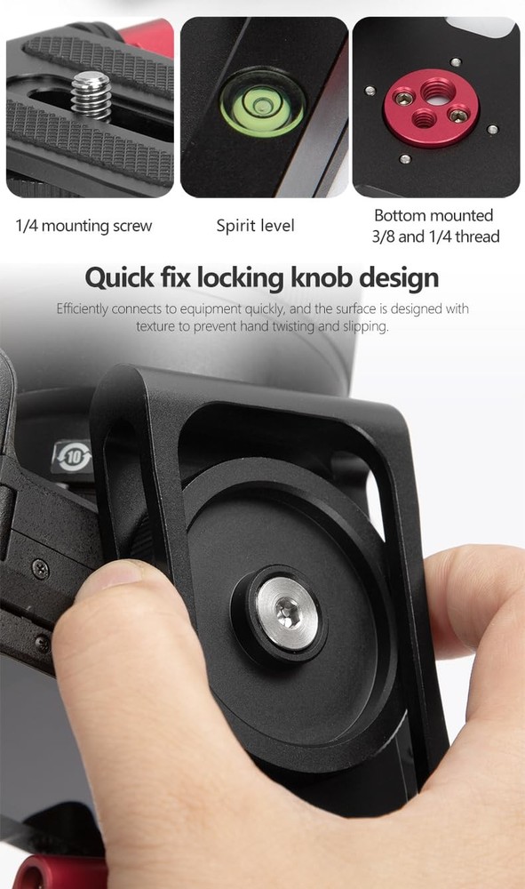 Reflex Camera Z Flex Tilt Tripod Head – Folding Z-Type Quick Release Plate, Q...
