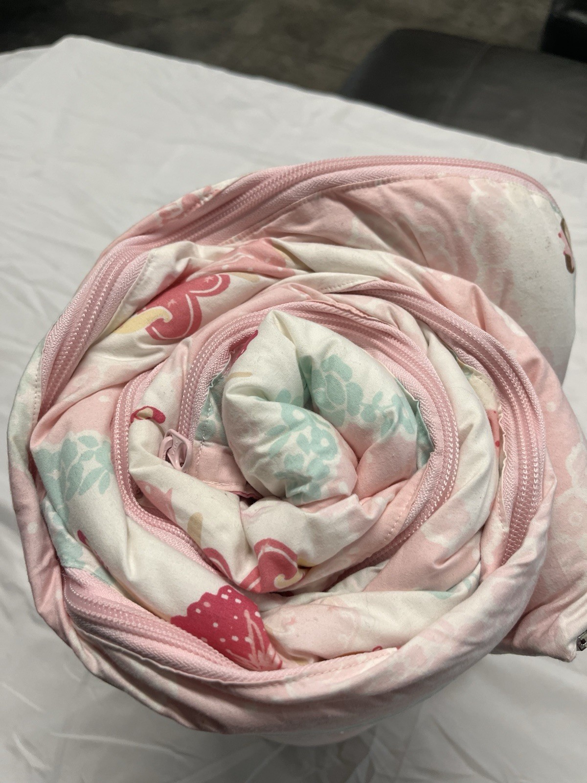 POTTERY BARN KIDS Girls Sleeping Bag Pink BALLERINA FAIRIES EUC.