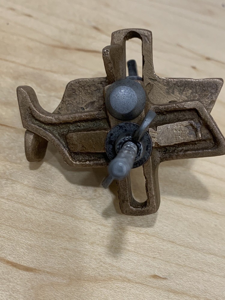 Vintage Stanley N0.49 Bronze Adjustable Auger Bit Gauge Solid Bronze.