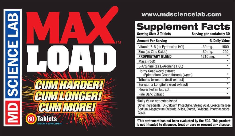 Max Load 60 Pill Bottle - Increases Male Ejaculate