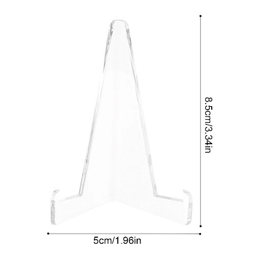 10 PCS Triangular Clear PS Display Stand Space-Saving Holder for Cards Coins New