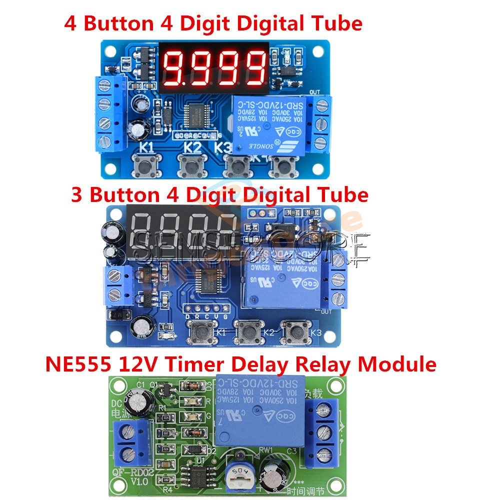DC12V Automation Trigger Cycle Delay Timer Control Relay Switch Module