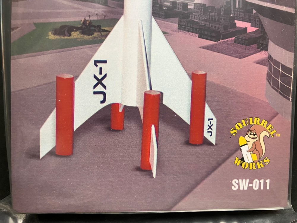 Squirrel Works JX-1 Beautiful Sci-fi Flying model rocket kit - Sealed